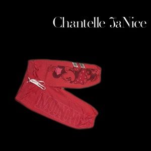 Y2k Disney Parks Capris Shorts. Red and Pink. Size Large.